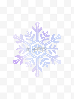 手绘小清新圣诞节冬天蓝色紫色雪
