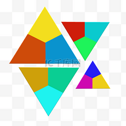 拼图三角素材