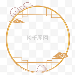 古典风格ai图片_元宵节古风古典风格金色边框矢量