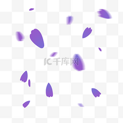 蓝紫色时尚唯美漂浮花瓣
