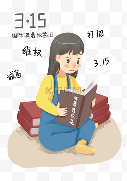 打假看消费者权益日的小女孩