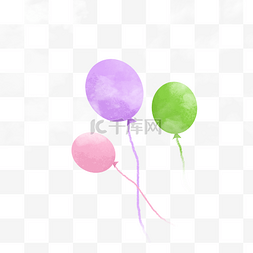 活动用彩色气球和云彩