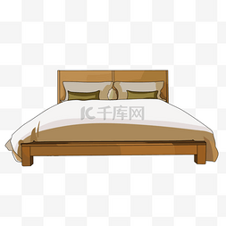 大床床图片_手绘美丽的大床插画