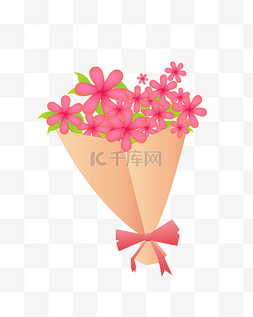 花瓶花卉矢量素材图片_矢量手绘卡通花束