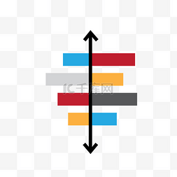 多点坐标图片_手绘彩色ppt柱状图