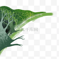 叶子图片_绿色植物手绘免扣元素