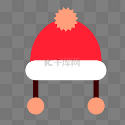 一顶手绘的圣诞帽