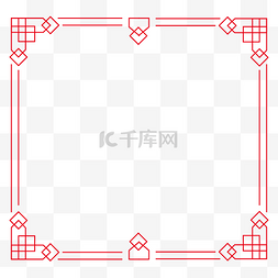 中国风红色边框装饰