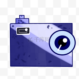 蓝色的照相机图片_蓝色的照相机插画