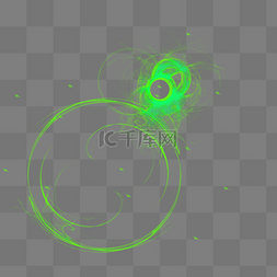科技光效光斑图片_绿色炫酷光线元素