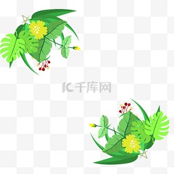 小清新植物图图片_小清新角花矢量免抠图