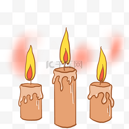 蜡烛小火苗图片_手绘燃烧的蜡烛