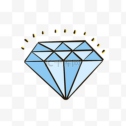 钻石图片_手绘发光的钻石下载
