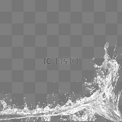 飞溅的水花水纹图片_飞溅的白色浪花元素