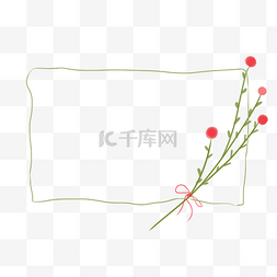 邀请函图片_节约小清新告白花边框