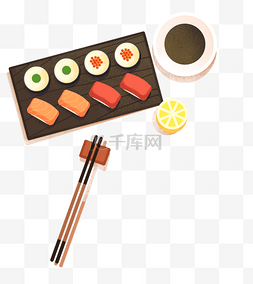日式海报图片_日式餐饮之卡通寿司