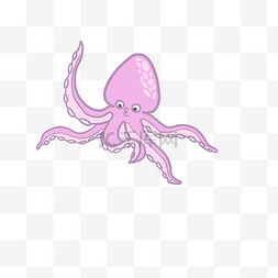 粉红色的章鱼图片_粉红色章鱼PNG