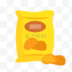 片图片_手绘零食薯片插画