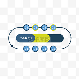 矢量手绘循环箭头PPT