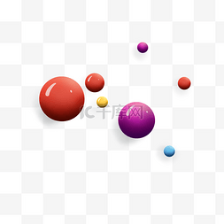 小球彩色图片_彩色小球促销海报素材png免抠图