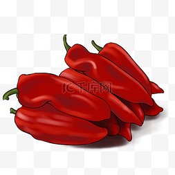 鲜香可口图片_一堆红色的大辣椒