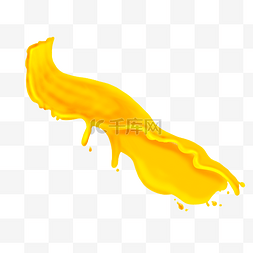 飞溅的黄色液体海报