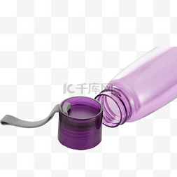 紫色创意真实水杯元素