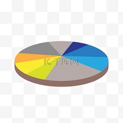 彩色数据饼状图图片_彩色饼状图