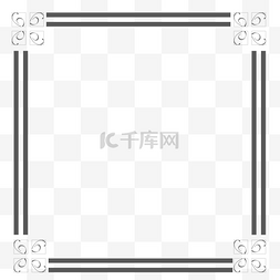 灰色简约边框图片_灰色简约边框元素