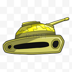 手绘坦克图片_黄色坦克国防