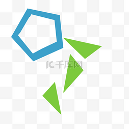 品牌logo图片_几何色块啄木鸟logo