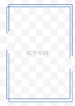 科技风边框素材图片_蓝色科技风线条边框