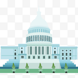 矢量美国白宫建筑设计图