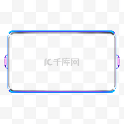 通用促销海报图片_蓝色带耳朵科技边框双十二双12