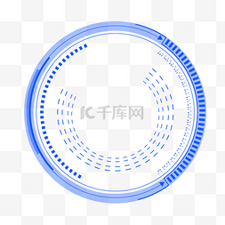 圆形科技风PSD透明底