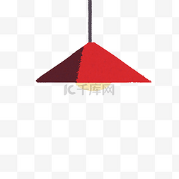 红色吊灯卡通png素材