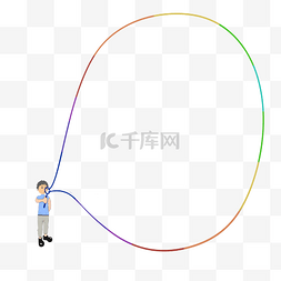 卡通人物图片_卡通气泡泡泡边框