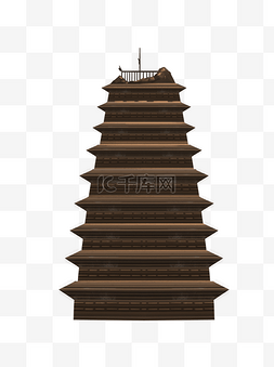 小雁塔高塔寺庙古塔建筑物