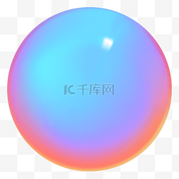 3d球体立体插画图片_漂浮彩色球体立体插画