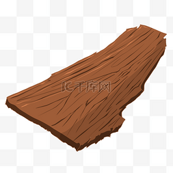 手绘木头木板插画