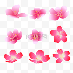 粉色手绘花朵背景图片_卡通免扣粉色花朵
