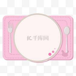 盘子图片_可爱的餐具边框插画