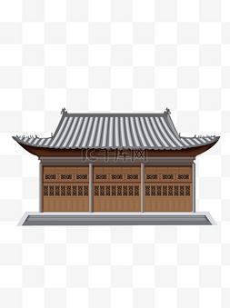 卡通手绘古代建筑可商用元素