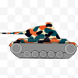 漂亮的坦克手绘插画