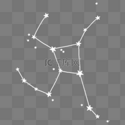 星座图片_手绘星座连接免抠图