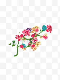 手绘水彩植物花卉