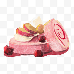 餐饮广告之美味甜点蛋糕卡通设计