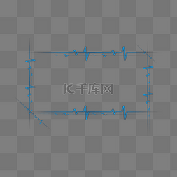 创意线条方框蓝色科技边框