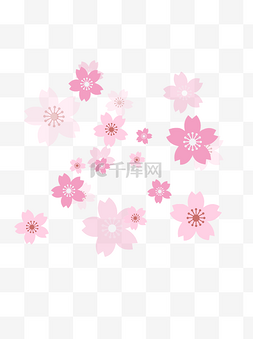漂浮植物植物图片_手绘植物粉红漂浮花瓣