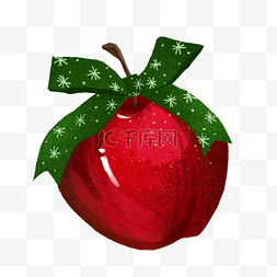 苹果图片_手绘圣诞节的平安果PNG免抠素材平